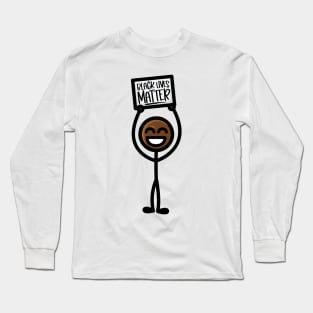 Stick Guy - Black Lives Matter Long Sleeve T-Shirt